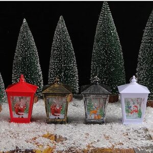 Filsssdy23 Christmas Decorations Snow Globe Lantern, Glittering Lighted Battery Operated Santa Singing Snow Globe Christmas Decor, Christmas Decorations Indoor Holiday Decor