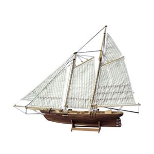 wooden sailboat ship kit boat model toy wooden sailboat model (wood color)