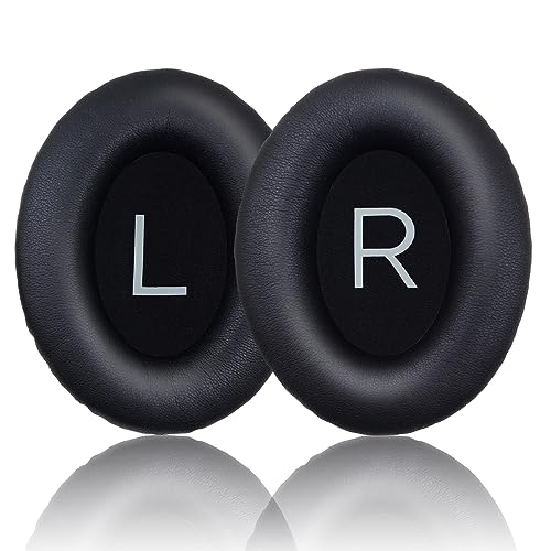 Replacement Ear Pads for Bose QuietComfort 45 (QC45)/QuietComfort SE (QCSE) Headphones, Replacement EarPads Cushions Headphones Covers with Memory Noise Isolation Foam Softer Leather-Black