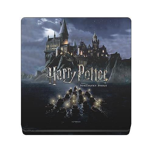 Head Case Designs Officially Licensed Harry Potter Castle Graphics Vinyl Sticker Gaming Skin Decal Cover Compatible with Sony Playstation 4 PS4 Slim Console