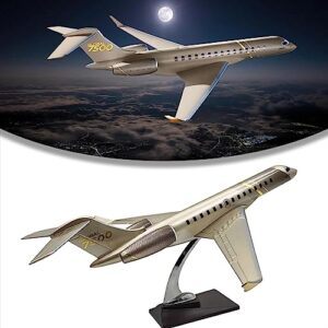 yqnuco 1:72 large model jet airplane, global 7500 plane model resin aircraft model for office home desk decor and aircraft enthusiasts collection or gift (9x19.7inch)