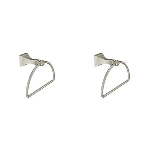 moen retreat collection brushed nickel bathroom hand towel ring with wall mount hardware, dn8386bn (pack of 2)