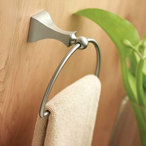 Moen Retreat Collection Brushed Nickel Bathroom Hand Towel Ring with Wall Mount Hardware, DN8386BN (Pack of 2)