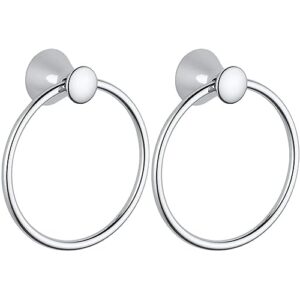 delta faucet 73846 lahara towel ring, polished chrome (pack of 2)