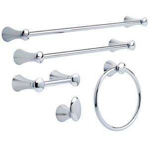 Delta Faucet 73846 Lahara Towel Ring, Polished Chrome (Pack of 2)