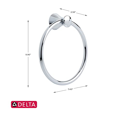 Delta Faucet 73846 Lahara Towel Ring, Polished Chrome (Pack of 2)