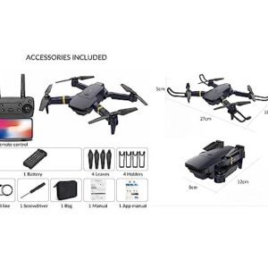 Raptor 8K Drone - Mini Drone with 4K HD Video Camera - Professional Drone for Beginners Kids and Adults - Foldable Quadcopter, Panoramic Mode 120º, Slow Motion Mode, 360º Rotation