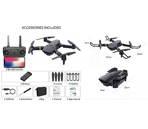 Raptor 8K Drone - Mini Drone with 4K HD Video Camera - Professional Drone for Beginners Kids and Adults - Foldable Quadcopter, Panoramic Mode 120º, Slow Motion Mode, 360º Rotation