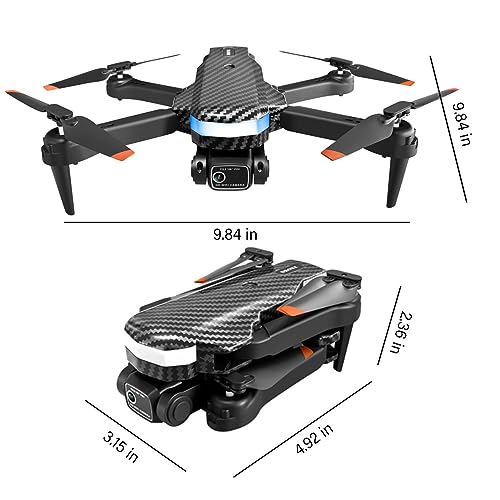 Fiber Body 4K Drone with Dual Camera,360 ° Obstacle Avoidance,HD Aerial Photography Folding Flying Machine,Follow Me,RC Aircraft with Headless Trajectory Flight,Auto Return,Toys Gifts for Kids