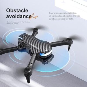 Fiber Body 4K Drone with Dual Camera,360 ° Obstacle Avoidance,HD Aerial Photography Folding Flying Machine,Follow Me,RC Aircraft with Headless Trajectory Flight,Auto Return,Toys Gifts for Kids