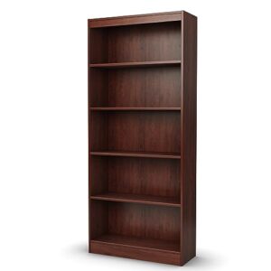 south shore furniture axess 5-shelf bookcase royal cherry