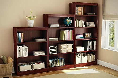 South Shore Furniture Axess 5-Shelf Bookcase Royal Cherry