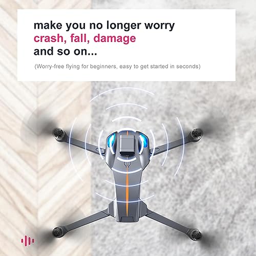 RC Drone 360° Obstacle Avoidance GPS Homing Gravity Induction 50x Zoom Mini Quadcopter with 8K HD Dual Camera for Adults Kids Beginners