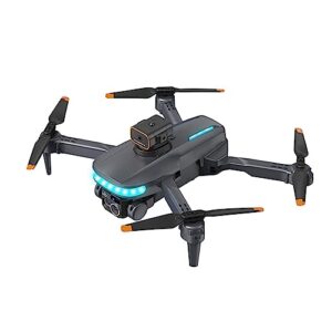 mini drone with camera for adults 4k long range with color led lights altitude hold headless mode 2.4ghz fpv rc drone for kids 8-12 rc plane flying toys personalized birthday gifts cool stuff (black)