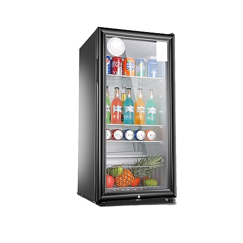 Rrgear Stainless Steel Beverage Refrigerator with Internal Fan - 120-Can Capacity Perfect for Cooling Drinks