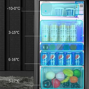 Rrgear Stainless Steel Beverage Refrigerator with Internal Fan - 120-Can Capacity Perfect for Cooling Drinks