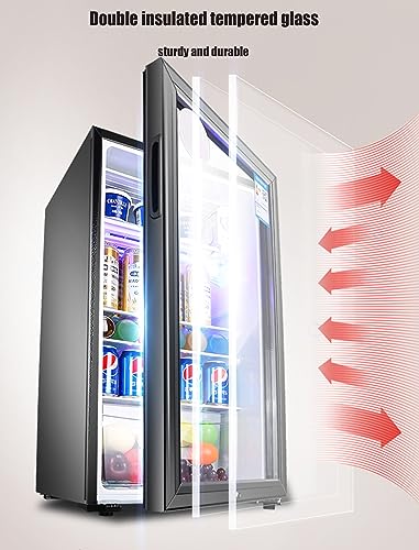 Rrgear Stainless Steel Beverage Refrigerator with Internal Fan - 120-Can Capacity Perfect for Cooling Drinks