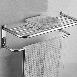 DINGZZ Double Towel Bar Stainless Steel Bathroom Kitchen Towel Holder Dual Towel Rod Rustproof Wall Mount