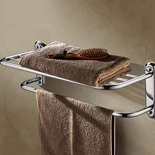 DINGZZ Double Towel Bar Stainless Steel Bathroom Kitchen Towel Holder Dual Towel Rod Rustproof Wall Mount