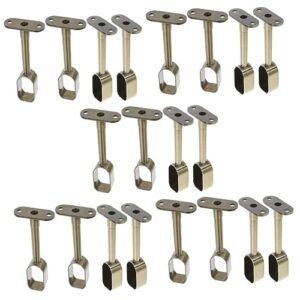 cabilock 20 pcs closet tension ceiling shower lever support clo bar steel mounting for hanger fitting organizer and bracket rod holders pipe holder open curtain bronzing end close towel