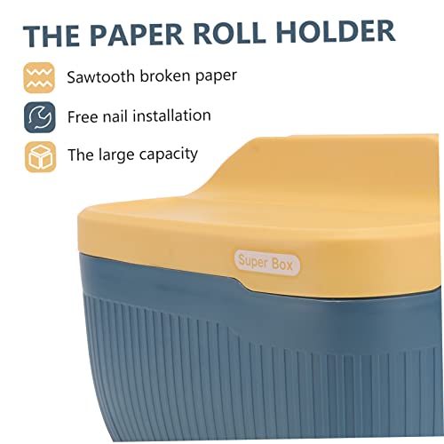 DOITOOL 2 Pcs Roll Toilet Tissue Box Wall Mount Paper Towel Holders Commercial Paper Towels Folding Toilet Napkin Dispensing Box Wall Mount Tissue Dispenser Commodity Wipes Storage Rack