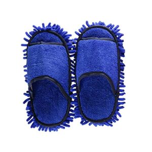 doitool 1 pair lazy slippers cleaning slippers dusting slippers mop slipper chenille floor cleaning slipper house dust cleaning tool floor cleaner mop home slippers floor mops indoor soles