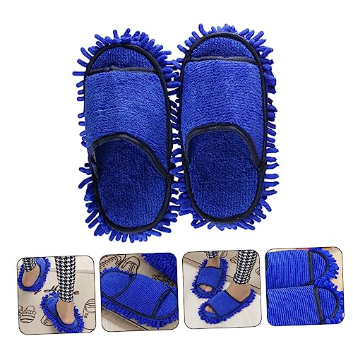 DOITOOL 1 Pair Lazy slippers Cleaning Slippers Dusting Slippers Mop Slipper Chenille Floor Cleaning Slipper House Dust Cleaning Tool floor cleaner mop home slippers floor mops indoor soles