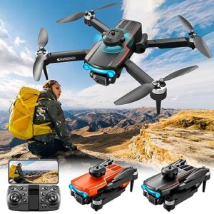 aerial photography drone with brushless motor - foldable drone toy for kids - remote control quadcopter with 4k hd fpv camera, altitude hold, headless mode and one key start - gifts
