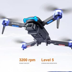 Aerial Photography Drone With Brushless Motor - Foldable Drone Toy For Kids - Remote Control Quadcopter With 4K HD FPV Camera, Altitude Hold, Headless Mode And One Key Start - Gifts