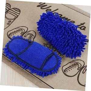 DOITOOL 1 Pair Lazy slippers Cleaning Slippers Dusting Slippers Mop Slipper Chenille Floor Cleaning Slipper House Dust Cleaning Tool floor cleaner mop home slippers floor mops indoor soles