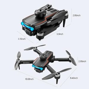 Brushless Motor Drone with 1080P Camera 2.4G WIFI FPV RC Quadcopter with Headless Mode, Follow Shot, Altitude Hold, Drone HD Aerial Photography Quadcopter RC Airplane Obstacle Avoidance (Black)