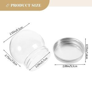 Globe 12Pcs DIY Snow Globe Clear Water Globe 150ml Empty Snow Globe with Screw Off Cap Make Your Own Shatterproof Snowglobe for Christmas Home Decor Bottles