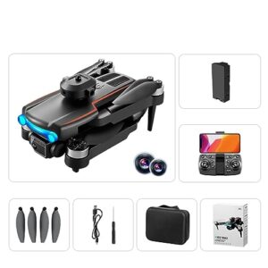 Brushless Motor Drone with 1080P Camera 2.4G WIFI FPV RC Quadcopter with Headless Mode, Follow Shot, Altitude Hold, Drone HD Aerial Photography Quadcopter RC Airplane Obstacle Avoidance (Black)