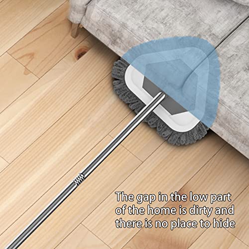 Microfiber Floor Mops for Cleaning with 2 Reusable Washable Pads, 180° Degrees Rotatable Cleaning Spin Mop, Flat Floor Mop Wet Dry Dust Mop for Hardwood Floors Tile Vinyl Wall Hard Surface