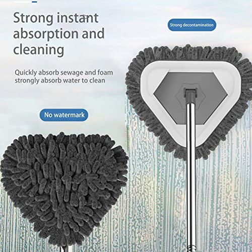 Microfiber Floor Mops for Cleaning with 2 Reusable Washable Pads, 180° Degrees Rotatable Cleaning Spin Mop, Flat Floor Mop Wet Dry Dust Mop for Hardwood Floors Tile Vinyl Wall Hard Surface