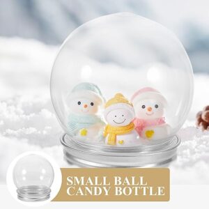Globe 12Pcs DIY Snow Globe Clear Water Globe 150ml Empty Snow Globe with Screw Off Cap Make Your Own Shatterproof Snowglobe for Christmas Home Decor Bottles