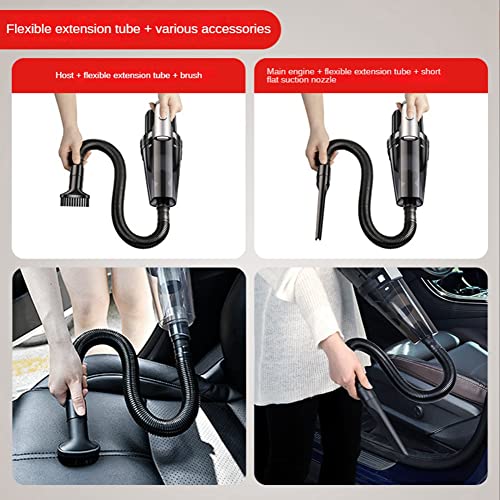 PRIZOM 7500PA Car Vacuum Cleaner Portable Strong Suction Multifunction Vacuum Cleaner Dual Handheld Floor Mop for Home-Black