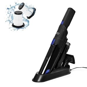 nicebay cordless handheld vacuum, portable hand vacuum cleaner with 15kpa powerful suction for home, office and car