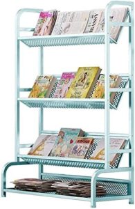 roltin bookcases bookshelf nordic bookshelf 4-tier metal bookcase standing bookshelves open display shelf home office storage rack for books and magazines bookcase (color : gold