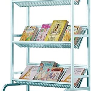 ROLTIN Bookcases Bookshelf Nordic Bookshelf 4-Tier Metal Bookcase Standing Bookshelves Open Display Shelf Home Office Storage Rack for Books and Magazines Bookcase (Color : Gold