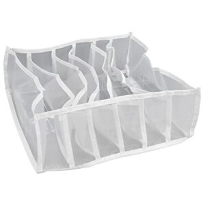 NDNCZDHC Underwear Storage Box, Breathable Foldable Multi Cells Drawer Organizer, Storage Bag for Bras Socks Underpants Panties Ties Organization(6 Lattice)