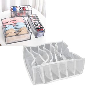 NDNCZDHC Underwear Storage Box, Breathable Foldable Multi Cells Drawer Organizer, Storage Bag for Bras Socks Underpants Panties Ties Organization(6 Lattice)