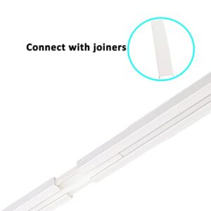 Self Adhesive Ceiling & Wall Curtain Track for Windows 12ft, No Drilling, Screws or Tools Curtain Rail for Bedroom, Shower, Closet and RV - Easy to Install Curtain Rod with Curtain Clips