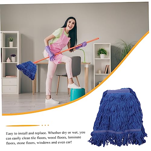 Healeved String Mop Replacement Head Microfiber Floor Mop Cleaning Mops Commercial Mop Heavy Duty Cotton Mop Industrial Mop Accessories Commercial Cut End Cotton Mop Cotton Yarn Mop Pad