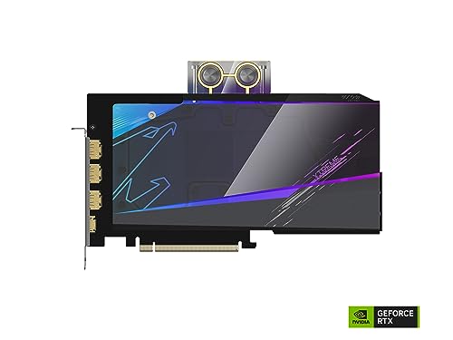 Gigabyte AORUS GeForce RTX 4070 Ti 12GB Xtreme WATERFORCE WB Graphics Card, WATERFORCE Water Block Cooling System, 12GB 192-bit GDDR6X, GV-N407TAORUSX WB-12GD Video Card