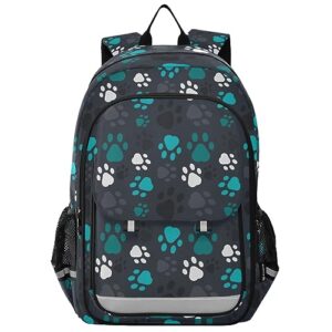 joisal cute paw prints backpack for middle school girls large capacity kids sports backpack