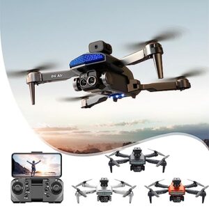 drone rc quadcopter with 4k hd fpv camera three lens wifi remote control aerial drone multirotors circle fly altitude hold headless mode start speed gifts toys…