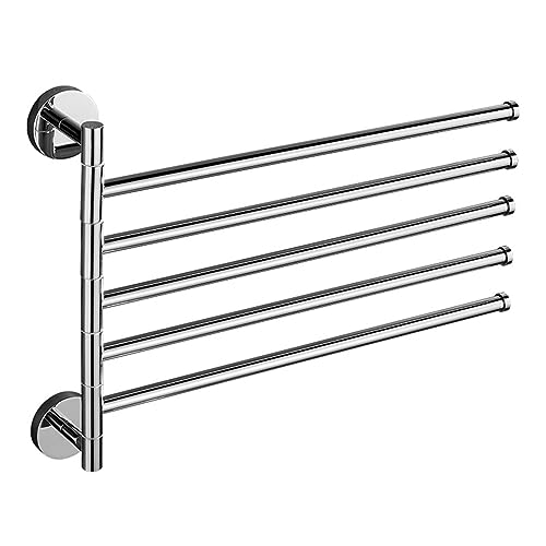 Towel Rod for Bathroom Wall, Copper Hand Towel Holder, Swivel Towel Bar, Space Saving Wall Mounted Towel Holder, for Kitchen Bedroom