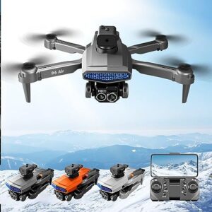 Drone Rc Quadcopter With 4k Hd Fpv Camera Three Lens Wifi Remote Control Aerial Drone Multirotors Circle Fly Altitude Hold Headless Mode Start Speed Gifts Toys…