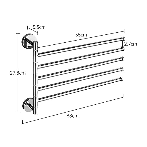 Towel Rod for Bathroom Wall, Copper Hand Towel Holder, Swivel Towel Bar, Space Saving Wall Mounted Towel Holder, for Kitchen Bedroom